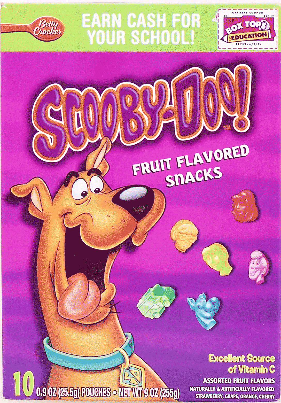 Betty Crocker&nbsp;&nbsp;scooby-doo fruit snacks, assorted fruit flavors, 10-pouches Full-Size Picture